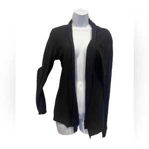 ZARA Man Unstoppable Black Open Front Cardigan Sweater, Size: Medium